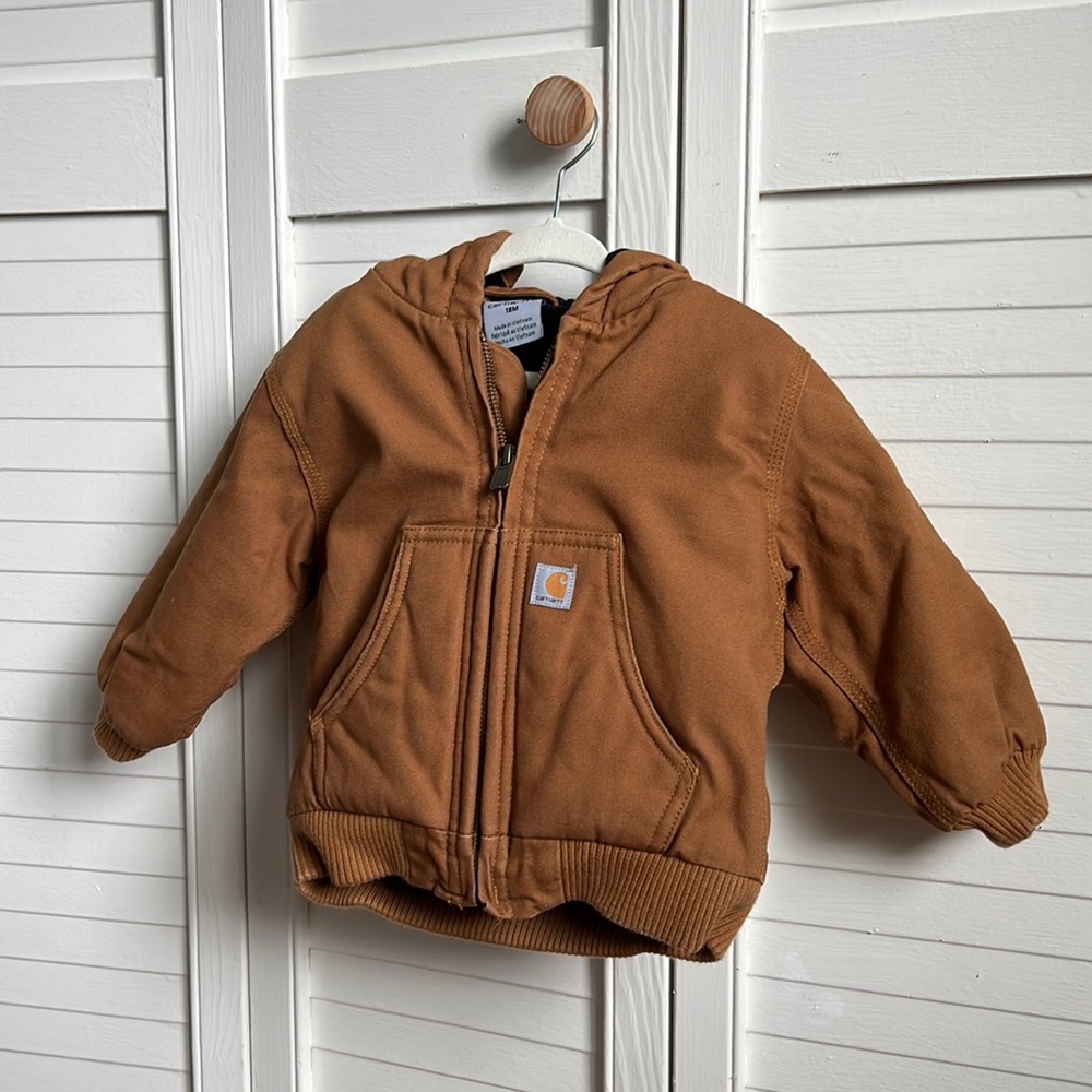 Carhartt Canvas Camel Hooded Jacket
